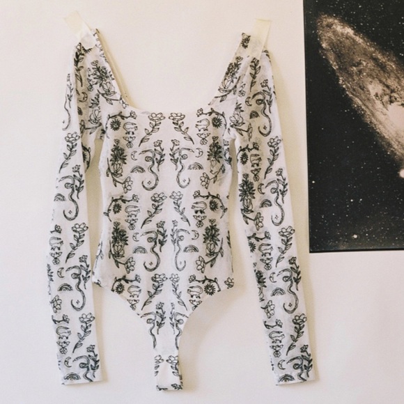 ANIELA PARYS Rare Althena Ritual Bodysuit NWOT Embroidered Esoteric Mystical - Picture 3 of 7